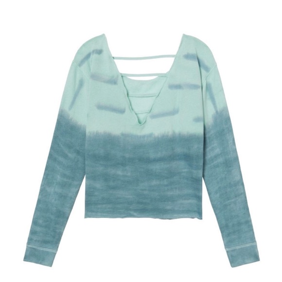 Victoria Secret Pink Tie Dye Cropped Crew - Picture 3 of 14